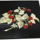 12" Marble Black Coffee Table Floral Art Inlay Marquetry Hallway Furniture Arts