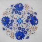 15"x15" Marble Coffee Table Top Lapis Inlay Stone Mosaic Living Room Decor Art