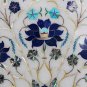 24"x24" Marble Side Corner Table Top Semi Precious Stone Mosaic Inlay Decor