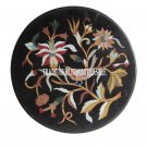 24" Marble Coffee Center Table Mosaic Inlay Floral Marquetry Hallway Decor