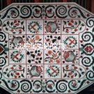 4'x3' Marble White Dining Corner Table Top Semi Precious Inlay Art Outdoor Decor 4'x3' Marble White Dining Corner Table Top Semi Precious Inlay Art Outdoor Decor