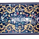 4'x3' Black Marble Dining Table Rare Marquetry Art Inlay Furniture Outdoor Decor 4'x3' Black Marble Dining Table Rare Marquetry Art Inlay Furniture Outdoor Decor