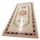2.5'x5' White Marble Dining Table Top Marquetry Mosaic Inlay Home Kitchen Gift 2.5'x5' White Marble Dining Table Top Marquetry Mosaic Inlay Home Kitchen Gift