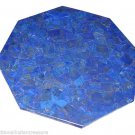 30" Marble Coffee Side Table Top Rare Lapis Lazuli Mosaic Inlay Furniture Decor