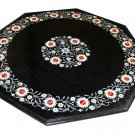 24" Marble Coffee Center Table Top Carnelian Inlay Marquetry Inlay Outdoor Decor
