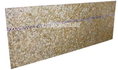2.5'x5' White Marble Dining Table Top Abalone Stone Inlay Gems Occasional Decor