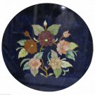 30" Marble Center Coffee Mosaic Table Top Lapis Lazuli Inlay Home Decorate Arts