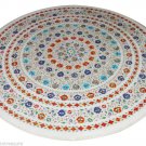 4'x4' White Marble Round Dining Marquetry Art Center Table Top Inlay Mosaic H902 4'x4' White Marble Round Dining Marquetry Art Center Table Top Inlay Mosaic H902