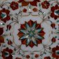 12" Marble Coffee Table Top Inlaid Hakik Malachite Marquetry Semi Precious Art