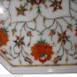 12" Marble Inlaid Pietra Dura Coffee Table Hakik Marquetry Handmade Decor Art