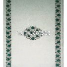 4'x2' White Marble Dining Room Table Malachite Inlay Gems Mosaic Outdoor Decor 4'x2' White Marble Dining Room Table Malachite Inlay Gems Mosaic Outdoor Decor