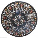 42" Black Marble Dining Table Coffee Top Marquetry Inlay Art Home Outdoor Decor 42" Black Marble Dining Table Coffee Top Marquetry Inlay Art Home Outdoor Decor