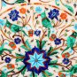 24'' White Marble Center Table With Stand Marquetry Garden Decor Mosaic Decor