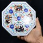 10" Elegant Marble Serving Dish Plate/Tile Jasper Elephant Inlay Art Home H5433B