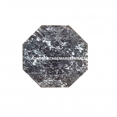 12" Attractive Marble Modern Coffee Table Top Handmade Inlay Kitchen Decor H5296