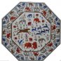 3.5' Italian Marble Top Dining Room Table Jungle Art Handmade Animal Pietra Dura