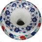 24" White Set Of 2 Marble Vase Pietra Dura Peacock Flower Pot Home Decor Art