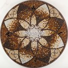 48" Marble Dining Top Table Collectible Mosaic Inlay Cubes Furniture Decor H3923