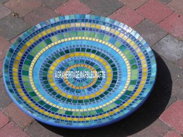 15" Marble Excellent Bowl Precious Fine Inlay Decorative Wedding Table Gift Arts
