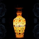14" Marble Beautiful Flower Vase Antique Inlay Multi Stones Occasional Decor Art 14" Marble Beautiful Flower Vase Antique Inlay Multi Stones Occasional Decor Art
