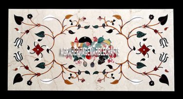 4'x2' Marvelous Marble Dining Table Fruit Mosaic Arts Decor Inlaid Outdoor H3966