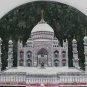 15" Black Marble Side Table Top Floral Taj Mahal Home Decorate Art