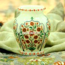 6'' Decorative Stones Marble Vases Marquetry Hakik Malachite Floral Inlay Gifts 6'' Decorative Stones Marble Vases Marquetry Hakik Malachite Floral Inlay Gifts