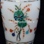 12" Glamorous Marble Flower Vase Multi Floral Inlay Stones Valentine Decor H5576