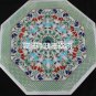 15'' White Marble Coffee Table Top Multi Stone Inlay Marquetry Best Home Decor