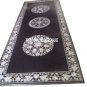 2.5'x5' Black Marble Top Dining Table Mother of Pearl Inlay Outdoor Mosaic Decor