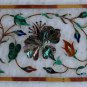 3'x3' White Large Marble Malachite Inlay Marquetry Dining Table Special Decor