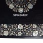 2.5'x5' Black Marble Dining Table Top Mother of Pearl Inlay Art Decor Furniture