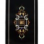 3'x2' Rectangular Black Console Marble Table Top Handmade Pietra Dura Marquetry