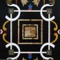 3'x2' Rectangular Black Console Marble Table Top Handmade Pietra Dura Marquetry