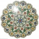 Marble Coffee Table Top Multi Gem Inlay Pietradure Mosaic Office Decoratiions