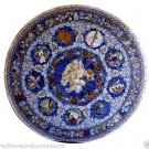 36" Marble Dining Table Top Mosaic Lapis Lazuli Inlaid Collectible Patio Decor