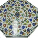 2.5' Italian Marble Top Coffee Table Pietra Dura Elephant Handmade Home Decor