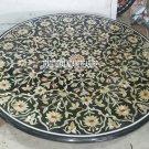 36" Black Marble Dining Table Floral Marquetry Inlay Special New Year 2018 Decor 36" Black Marble Dining Table Floral Marquetry Inlay Special New Year 2018 Decor