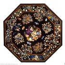 36'' Marble Dining Table Top Multi Inlay Pietradura Handmade Living Room Decor
