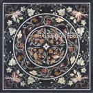 36" Black Marble Dining Room Table Mosaic Rare Gem Inlay Restaurant Table Decor 36" Black Marble Dining Room Table Mosaic Rare Gem Inlay Restaurant Table Decor