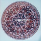 36" White Marble Outdoor Dining Table Top Marquetry Inlay Pietradure Garden Arts
