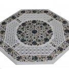 24" White Marble Paua Shell Dining Coffee Table Top Filigree Real Floral Decor 24" White Marble Paua Shell Dining Coffee Table Top Filigree Real Floral Decor