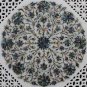 24" White Marble Paua Shell Dining Coffee Table Top Filigree Real Floral Decor