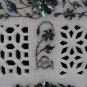 24" White Marble Paua Shell Dining Coffee Table Top Filigree Real Floral Decor