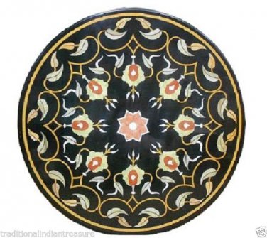 36" Marble Dining Round Table Top Handmade Furniture Scagliola Home Decor Art