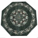 24" Green Table Top Unique Coffee Handmade Marquetry Decorative Pauashell Decor 24" Green Table Top Unique Coffee Handmade Marquetry Decorative Pauashell Decor