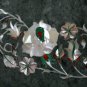 24" Green Table Top Unique Coffee Handmade Marquetry Decorative Pauashell Decor
