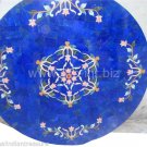 36" Marble Round Dining End Table Top Lapis Lazuli Random Inlaid Furniture Decor 36" Marble Round Dining End Table Top Lapis Lazuli Random Inlaid Furniture Decor