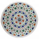 36" White Marble Round Dining Room Table Malachite Inlay Mosaic Kitchen Decor 36" White Marble Round Dining Room Table Malachite Inlay Mosaic Kitchen Decor