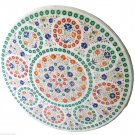 4'x4' White Marble Inlaid Dining Table Tops Marquetry Inlay Mosaic Gifts H957 4'x4' White Marble Inlaid Dining Table Tops Marquetry Inlay Mosaic Gifts H957